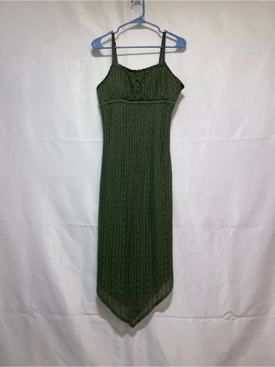 No Boundaries Dresses & Skirts - No Boundaries Olive Green High-Low Spaghetti Strap Dress